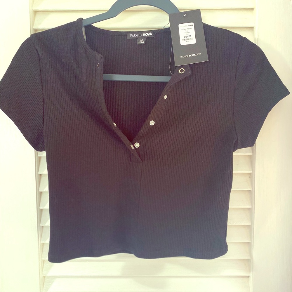 Fashion Nova Black Crop Top